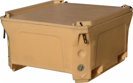 Контейнер 1230х1030х650 мм бежевый с крышкой, арт.RIC 460
