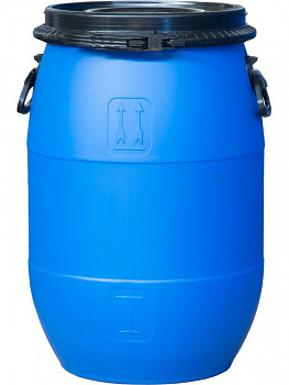 Бочка пластиковая 65 л с крышкой на пластиковом обруче