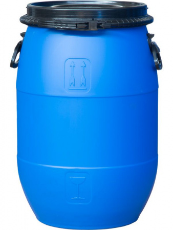 Бочка пластиковая 65 л с крышкой на пластиковом обруче