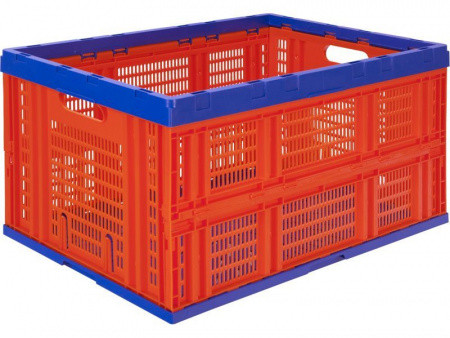 Ящик п/э 600х400х310 перфорированный, складной, арт 407 (11362, красный)
