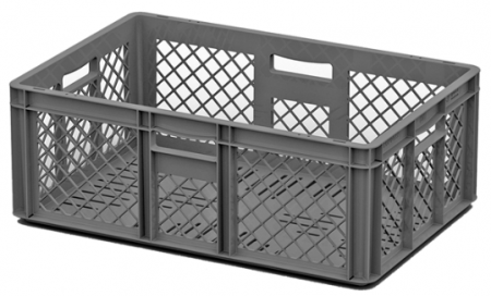 Ящик Евроконтейнер 600х400х220 арт ECP-6422 перфорированный