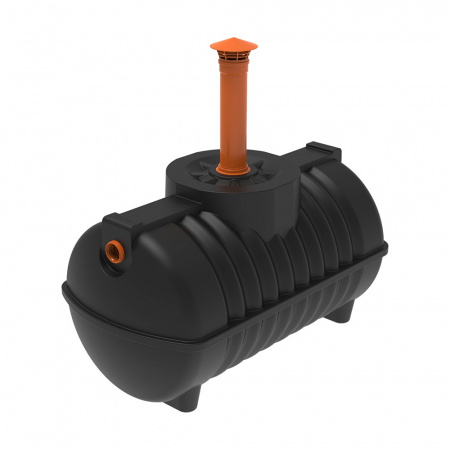 Емкость подземная пластиковая Rostok G 1800 л шахта с входом и выходом 110 мм