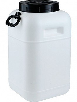 Бочка-бидон пластиковая 40 л квадратная с крышкой без вкладыша