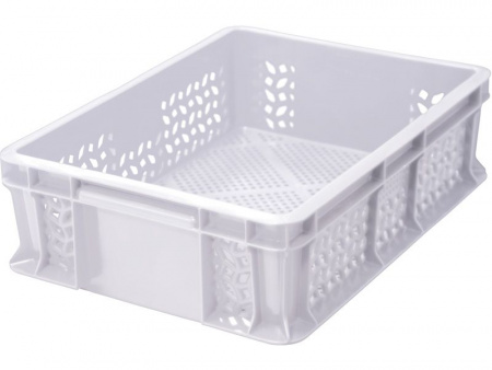 Ящик пластмассовый 600х400х120 арт 704.01.02 перфорированный без ручек (16389, мороз.)