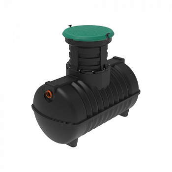 Емкость подземная пластиковая Rostok G 1800 л с входом 110 мм с горловиной