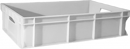 Ящик пластиковый 600х400х150 арт 418-3 сплошной, открытые ручки (мороз.)