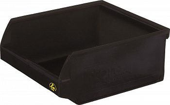 Ящик Ancona 107х98х47 PP, черный антистатичный, арт.5000 ESD