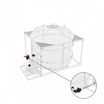 Комплект слива для мотопомпы G3 на одну емкость TR