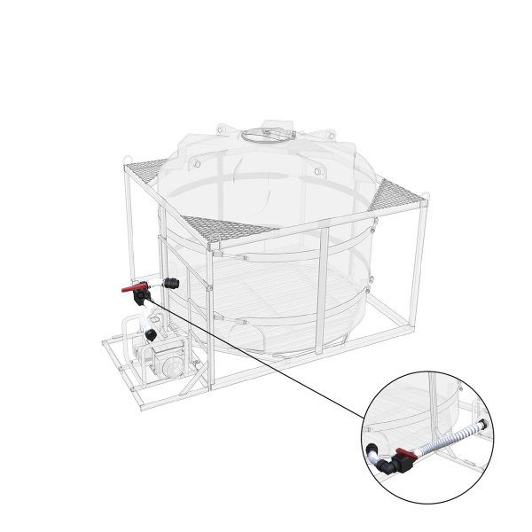Комплект слива для мотопомпы G3 на одну емкость TR