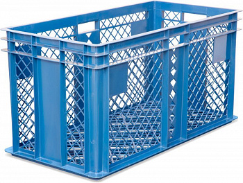 Ящик для перевозки живой птицы 800х400х410 арт 316 перфорированный Ящик для перевозки живой птицы 800х400х410 арт 316 перфорированный