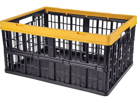 Ящик п/п 480х350х230 перфорированный, складной, чёрный, арт F483523