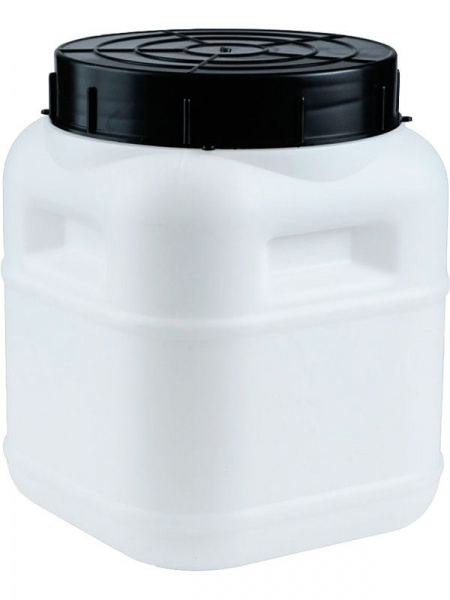 Бочка-бидон пластиковая 10 л квадратная с крышкой без вкладыша