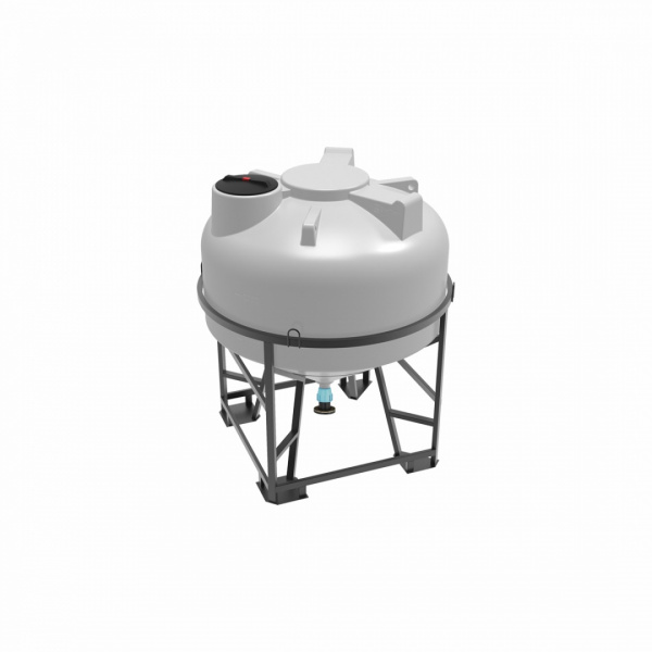 Емкость ЦКТ 3000л с патрубком 90 мм с фланцем в обрешетке