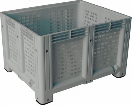 Контейнер большой Big Box 1200x1000x580 мм, перфорированный на ножках, серый, арт.D-Box 1210 P (580)