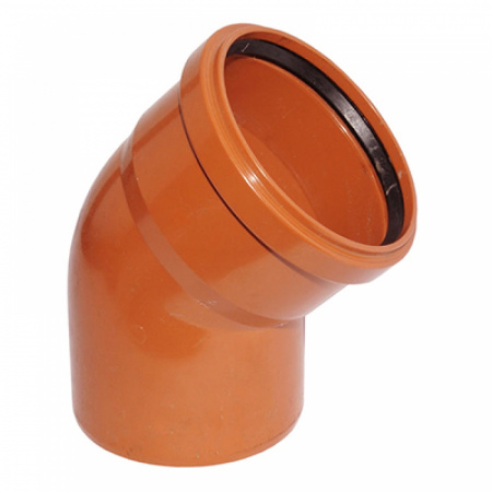 Отвод 110х45 пластик оранжевый Отвод 110х45 пластик оранжевый