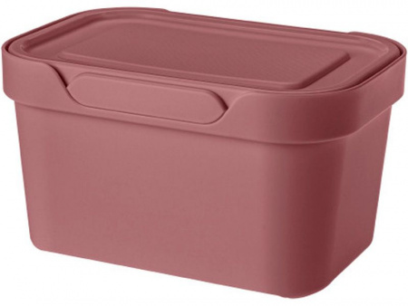 Ящик п/п Luxe 189х132х110 1,9 л  для хранения с крышкой, арт.Luxe 1,9 (22791, коричневый)