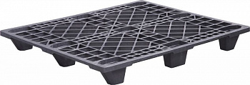 Паллет 1200х1000х130 мм ( перфорированный на 9 ножках)  черный, арт.DP 1210 P (Q4)