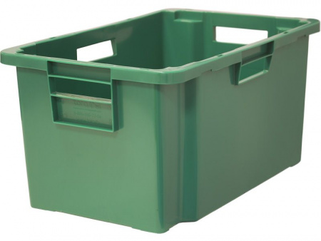 Ящик мясной 600х400х300 арт 218-1 сплошной вкладываемый (19569, зеленый)
