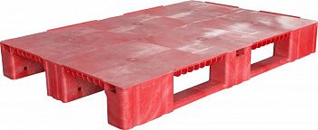 Паллет п/э 1200x800х150 сплошной, на 3-х полозьях, арт.TR 1208-1