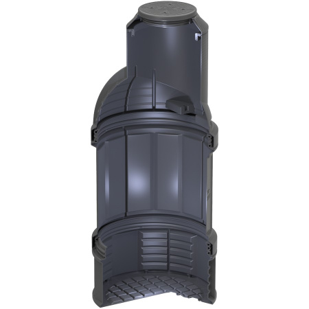 Колодец КС-7 H2895 мм, без пригрузочной камеры, с крышкой D 560 мм (SK07040203, черный)