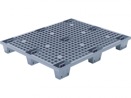 Паллет пластиковый перфорированный вкладываемый на ножках 1200х1000х140, арт. TR 1210 LP (25358, серый)