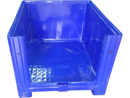 Контейнер большой Big Box 1200х1000х760 мм, сплошной, на ножках, с полубоковиной, синий, арт.D-Box 1210 S (760) (п/бок)