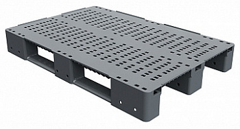 Поддон пластиковый перфорированный с бортиками на 3-х полозьях, 1200х800х150, арт. 02.117