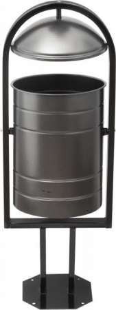 Урна уличная 370х300х1000 серебряная, арт.УС 30 серебро