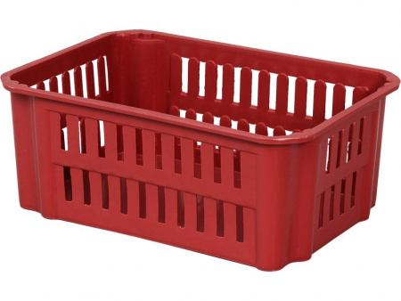 Ящик пластиковый 323х223х124 арт Б1115 перфорированный (23073, красный)