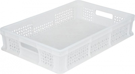 Ящик пластмассовый 600х400х120 арт 704.01.01 перфорированный с ручками (16388, мороз.) Ящик пластмассовый 600х400х120 арт 704.01.01 перфорированный с ручками (16388, мороз.)