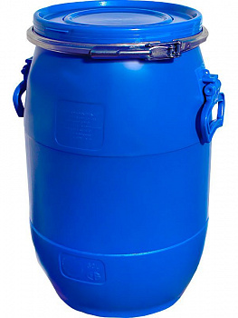Бочка пластиковая 30 л круглая с крышкой на обруче