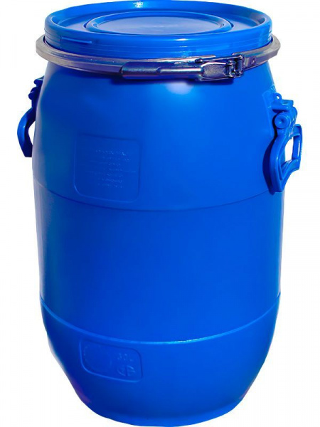 Бочка пластиковая 30 л круглая с крышкой на обруче