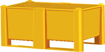 Контейнер большой BoxPallet (бокс паллет) 1200х800х540 мм, сплошной, арт.11-080-LA (540) (05195, желтый)
