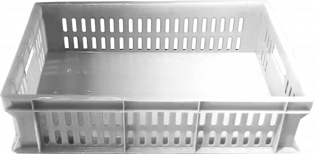 Ящик пластиковый 600х400х150 арт 418-2 перфорированный (мороз.)