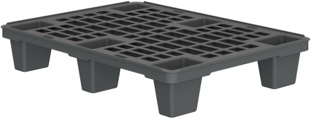 Поддон (паллет) пластиковый перфорированный на ножках 800x600x135 (00000057851I, серый)