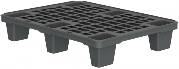 Поддон (паллет) пластиковый перфорированный на ножках 800x600x135 (00000057851I, серый)