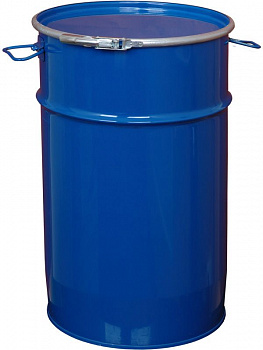 Бочка стальная коническая 55 л с крышкой на обруче Бочка стальная коническая 55 л с крышкой на обруче