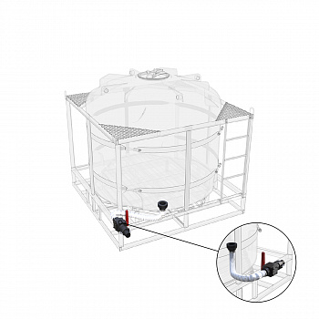 Комплект полного слива с краном G3 на одну емкость TR