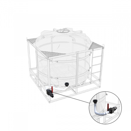 Комплект полного слива с краном G3 на одну емкость TR