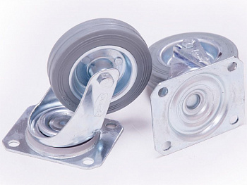 Колесо для тележки 600х400 d/100  цв. серый, арт Колесо для 508 (SBP26WC100SWR2R0N)