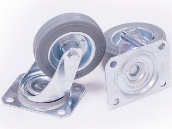 Колесо для тележки 600х400 d/100  цв. серый, арт Колесо для 508 (SBP26WC100SWR2R0N)