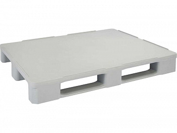 Паллет 1200х1000х160 мм (cплошной на3-х полозьях) гигиенический серый, арт.IR 1210-3CR-G