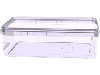 Контейнер (ведро) пластиковый прямоугольный 1 л прозрачный