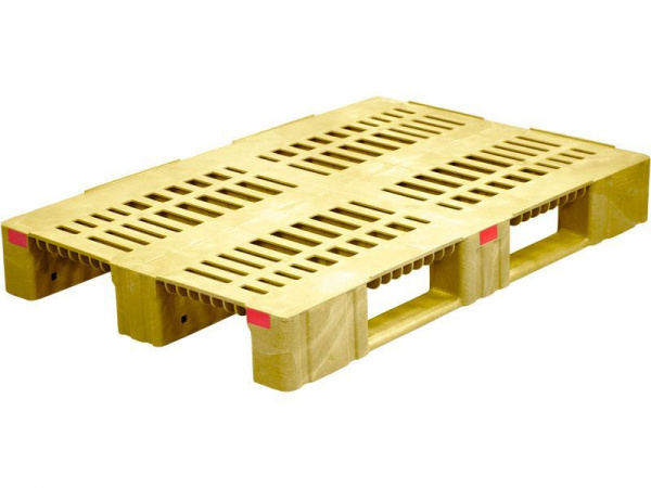 Паллет п/э 1200х800х150 перфорированный, усиленный (версия 2), на 3-х полозьях, арт.TR 1208-3-2