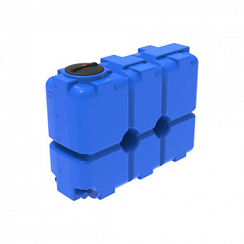 Бак (емкость) прямоугольный пластиковый ST 2000 л с патрубками 100 мм с резьбовой крышкой