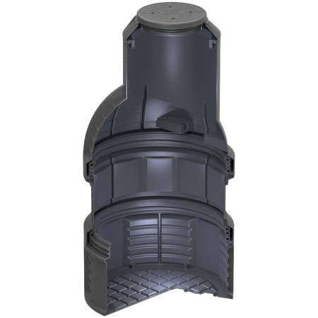 Колодец КС-7 H2400 мм, без пригрузочной камеры, с крышкой D 560 мм (SK07040202, черный)
