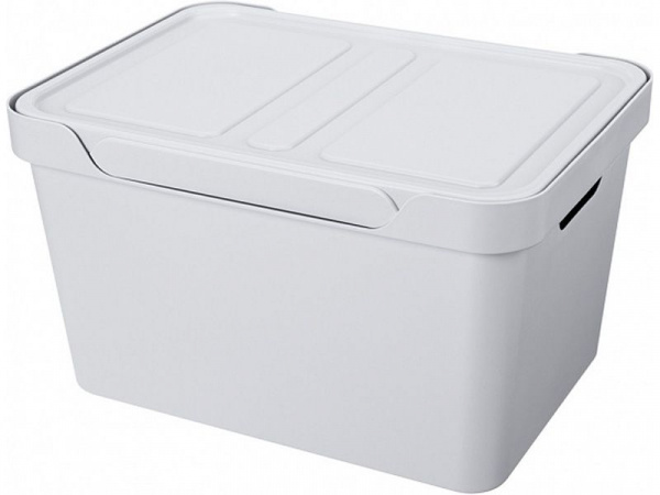 Ящик п/п LUXE 380х276х220 18л  для хранения с крышкой, арт.Luxe 18