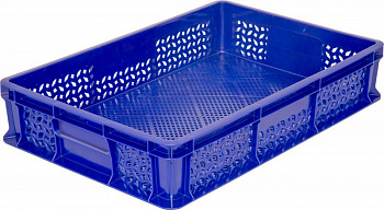 Ящик пластмассовый 600х400х120 арт 704.01.02 перфорированный без ручек Ящик пластмассовый 600х400х120 арт 704.01.02 перфорированный без ручек