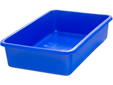 Лоток для хранения и переноски продуктов 362х236х85 арт 445.001 сплошной (23075, синий)