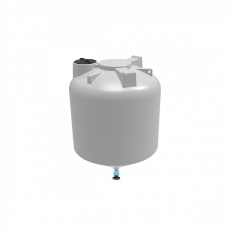 Емкость ЦКТ 5000л с патрубком 90 мм с фланцем (108.5000.001.004, белый)